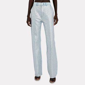 FRAME Le Jane High-Rise Embellished Jeans, size 26.